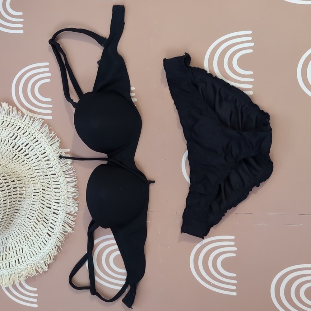 Black two piece bikini
